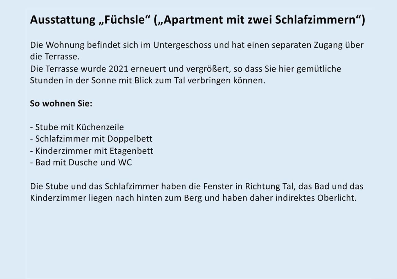 Appartement Im Blockhaus Metzler